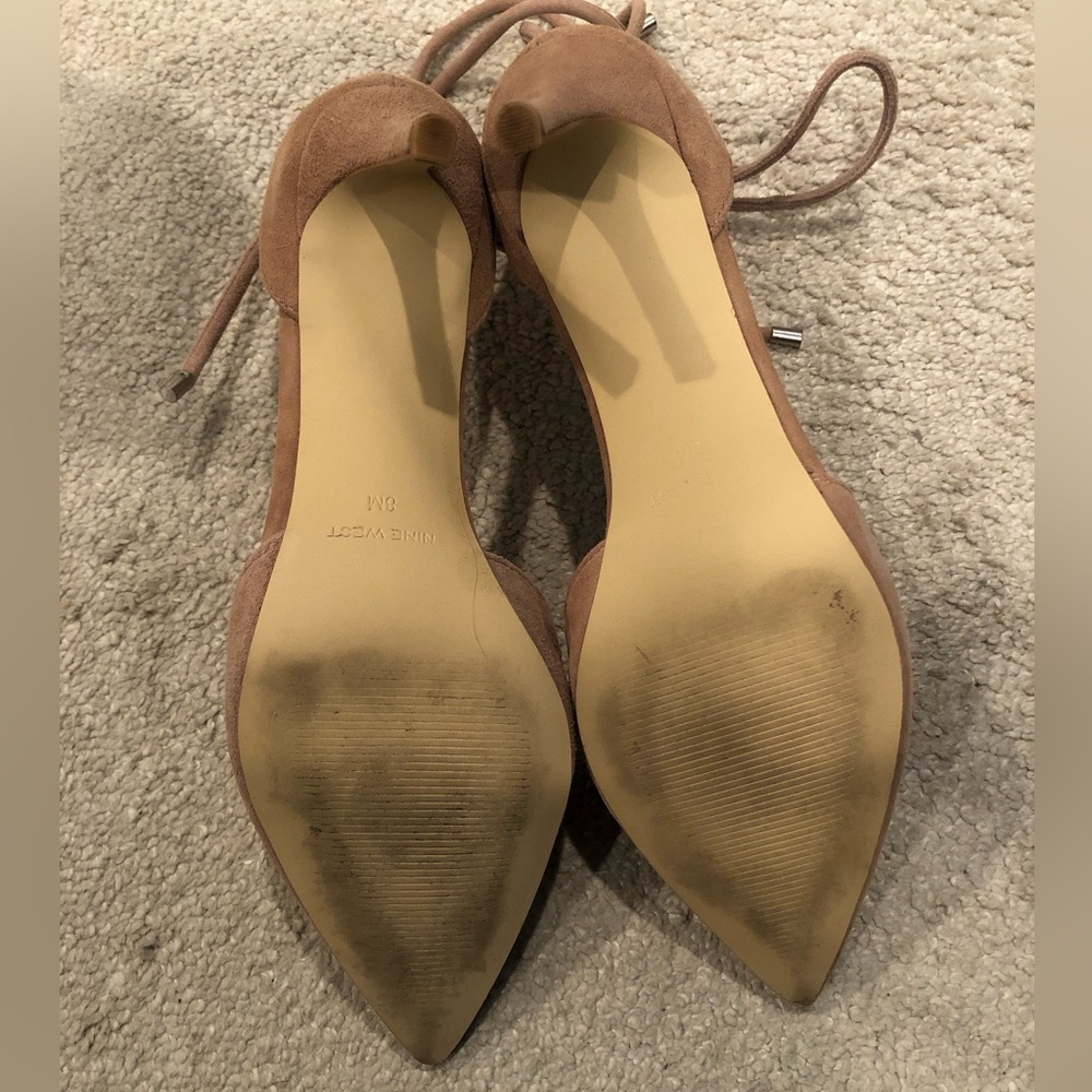 Nine West Ankle Tie Nude / Neutral Pumps / heels - Picture 7 of 9